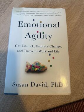 Emotional Agility by Susan David, PhD - White Cover with Colorful Confetti